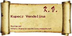 Kupecz Vendelina névjegykártya